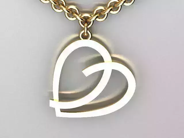 heart pendant 3D print model