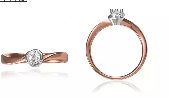 Women Wedding Engagement Ring STL OBJ FBX JCD Details