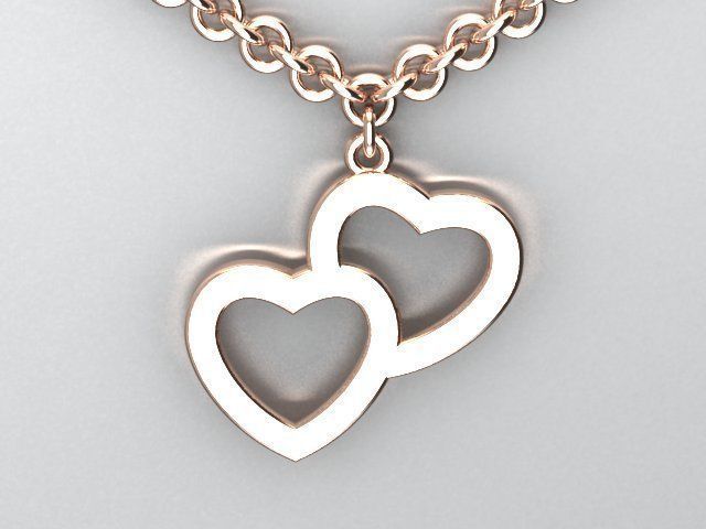 heart pendant 3D print model_2