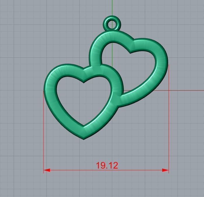 heart pendant 3D print model_6