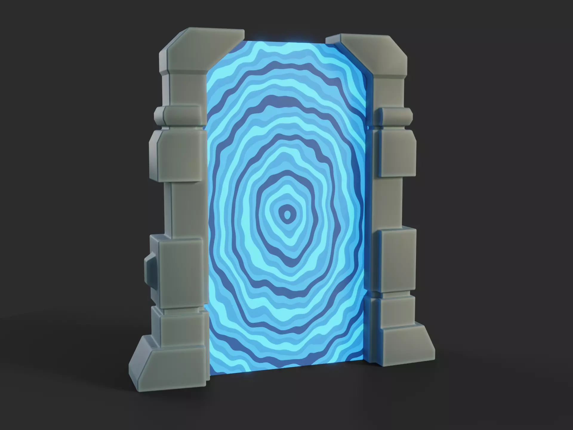 Cartoon Portal 1 Low-poly 3D model
