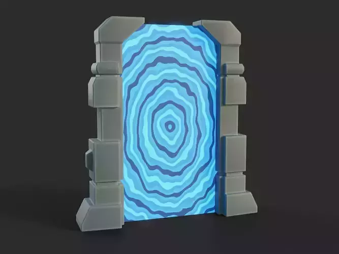 Cartoon Portal 1 Low-poly 3D model
