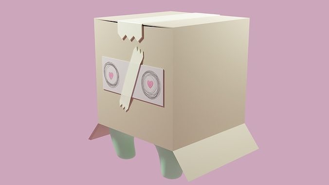 BOX monster 3D model Low-poly 3D model