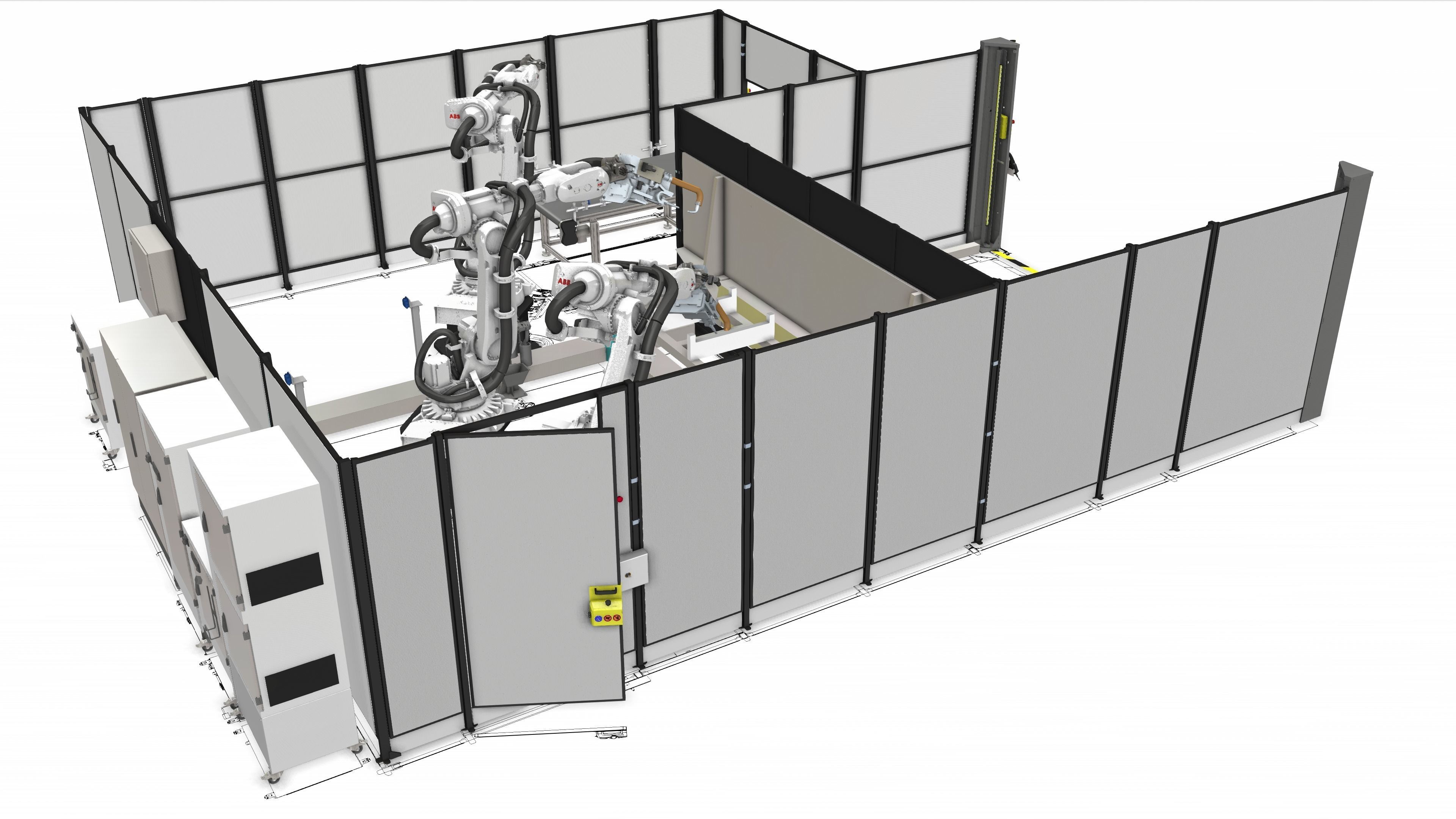 Industrial - 3D Simulation of ABB Sport Welding Robot Station 3D model_4