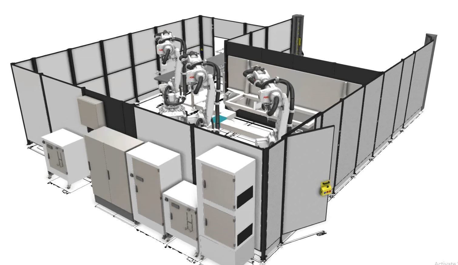 Industrial - 3D Simulation of ABB Sport Welding Robot Station 3D model_7