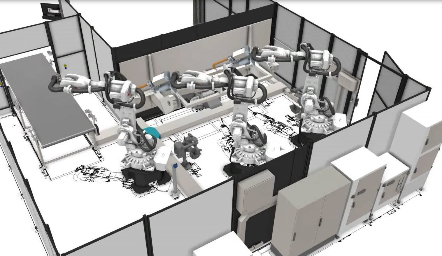 Industrial - 3D Simulation of ABB Sport Welding Robot Station 3D model_8
