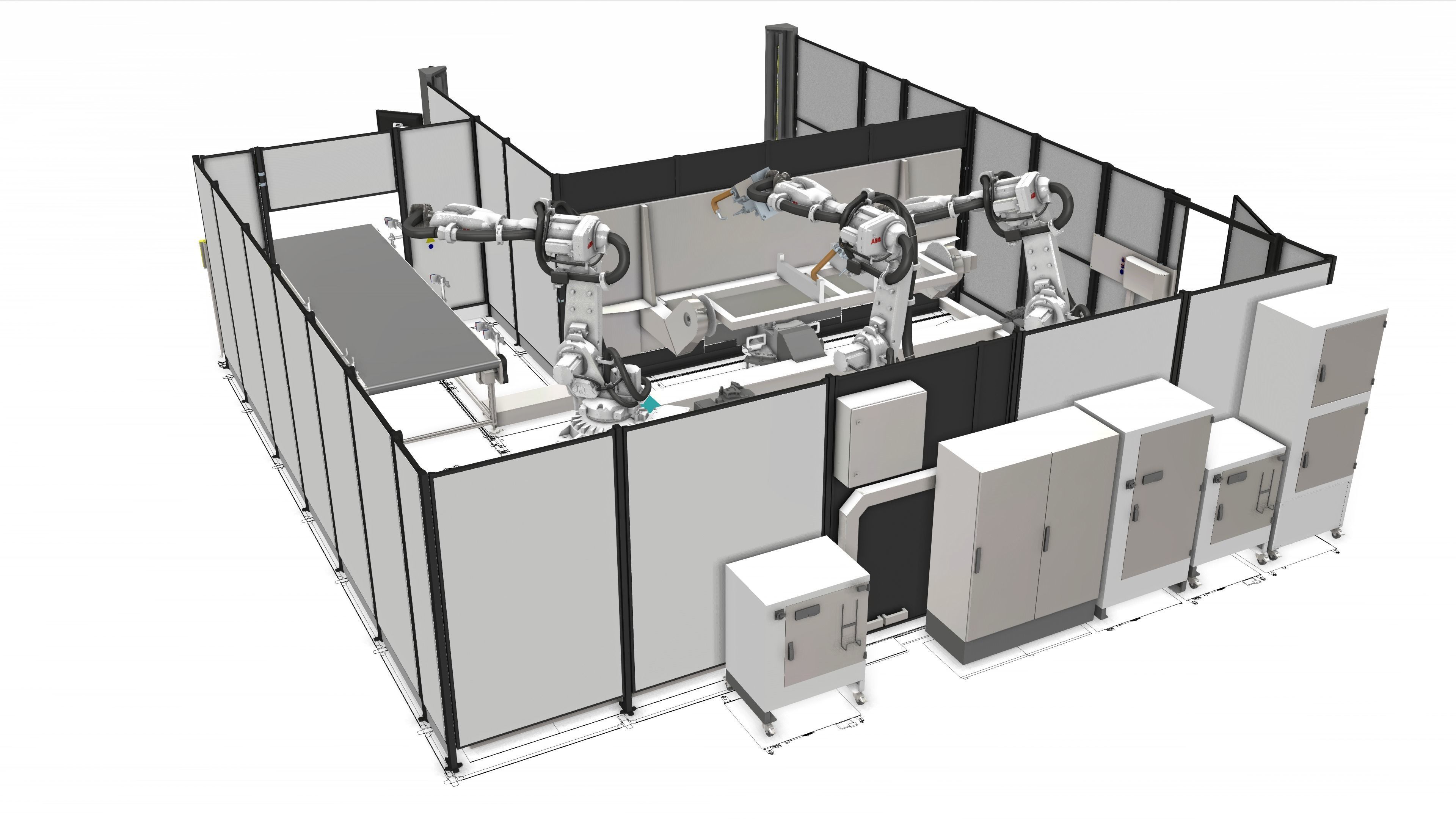 Industrial - 3D Simulation of ABB Sport Welding Robot Station 3D model_3