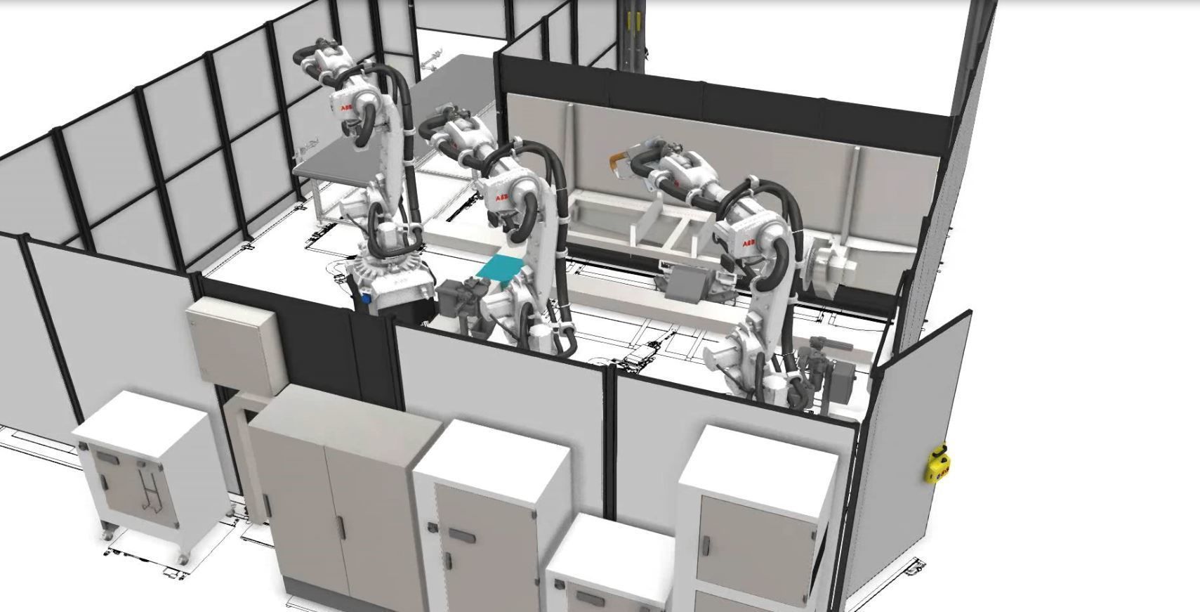 Industrial - 3D Simulation of ABB Sport Welding Robot Station 3D model_6