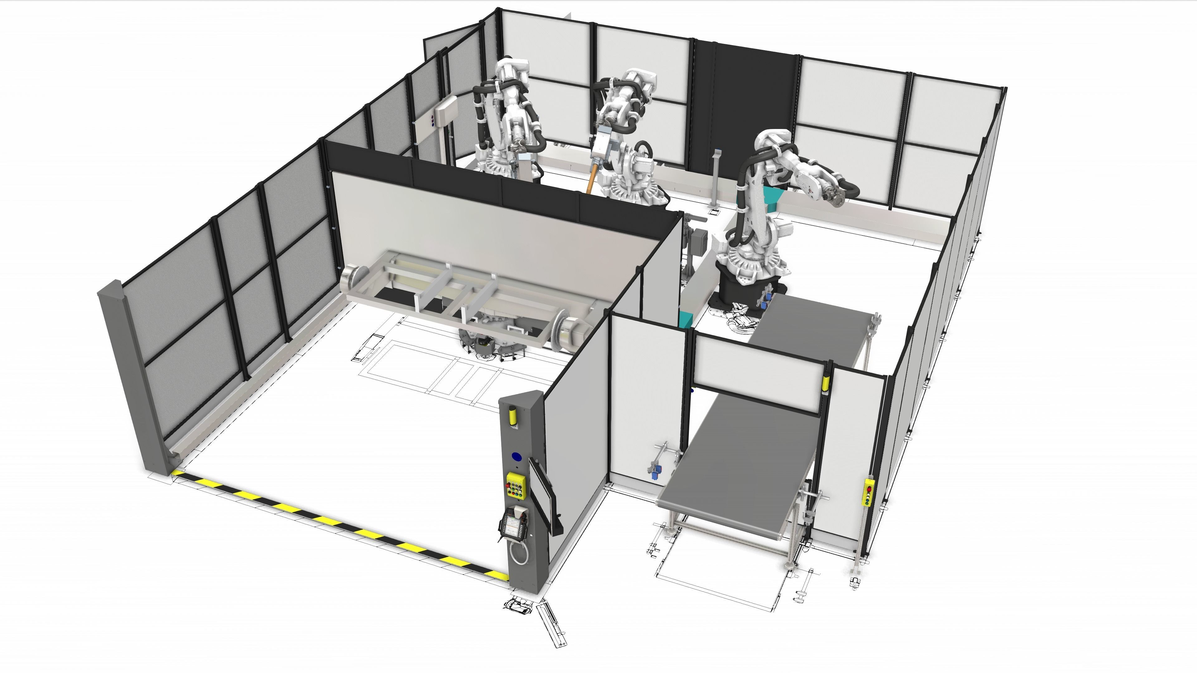 Industrial - 3D Simulation of ABB Sport Welding Robot Station 3D model_5