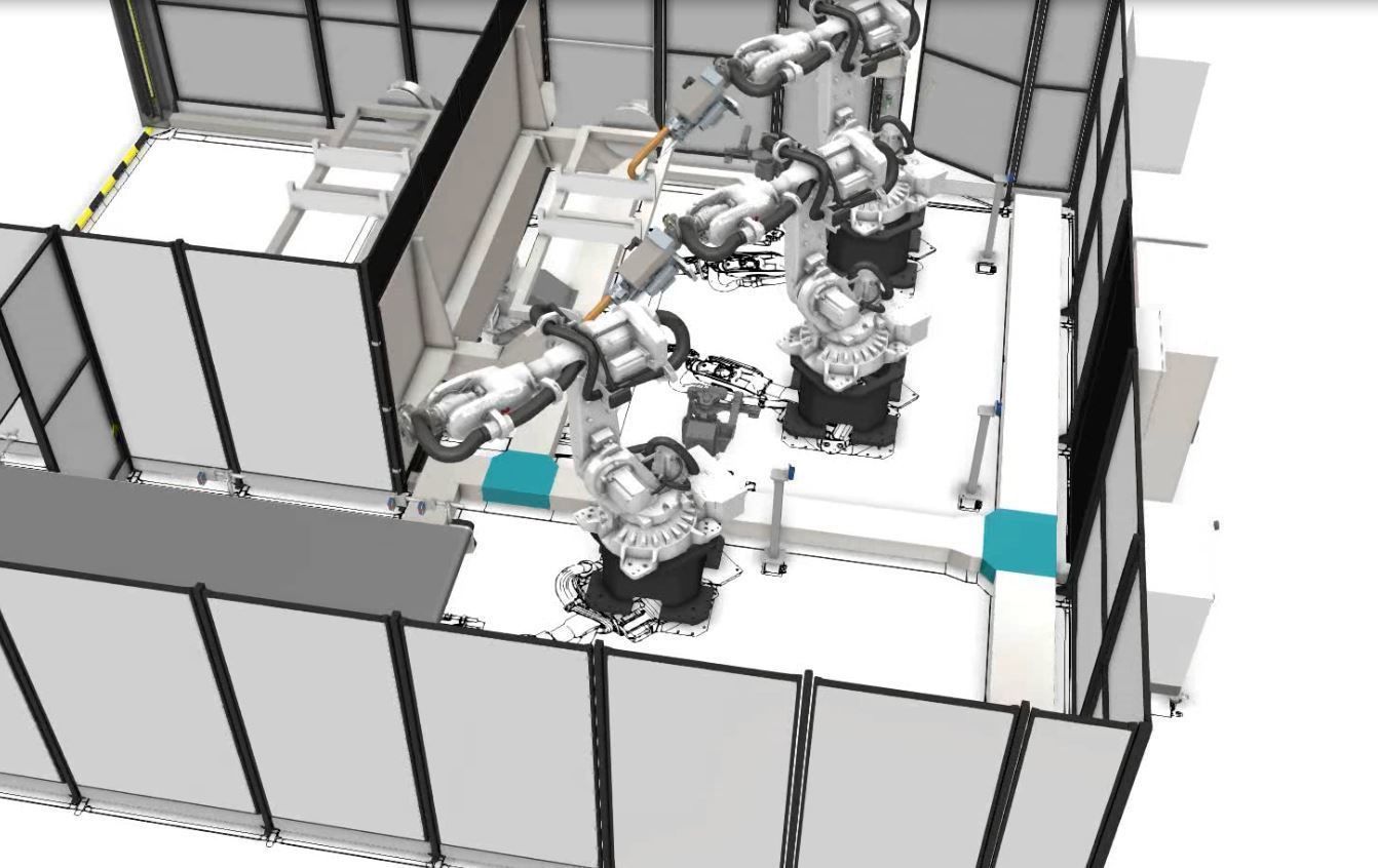 Industrial - 3D Simulation of ABB Sport Welding Robot Station 3D model_9