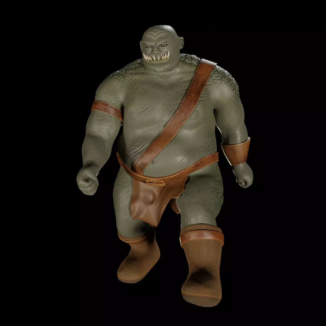 Fantacy Orc Character Free low-poly 3D model