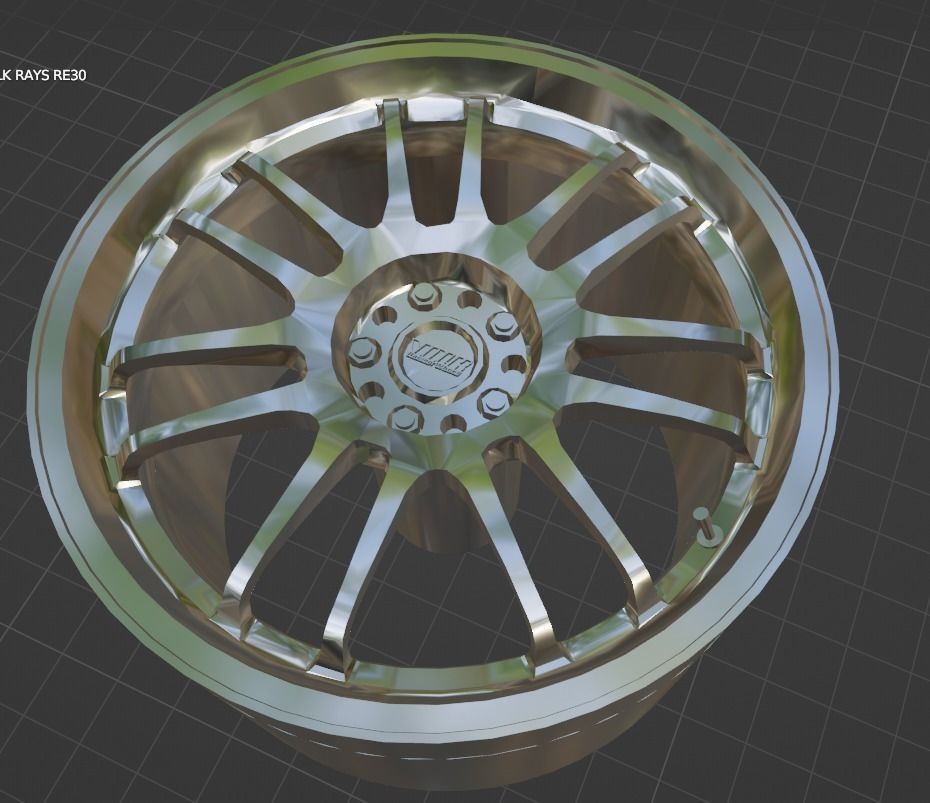 Volk Rays RE30 Wheels Rims 3D Print Ready 3D model 3D printable | CGTrader