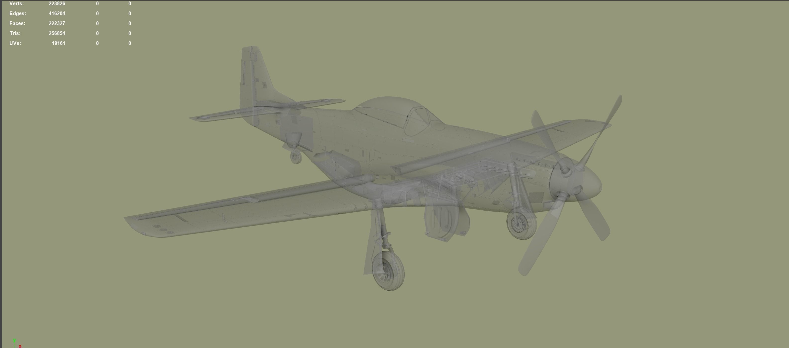 North American P-51 Mustang 3D model_6