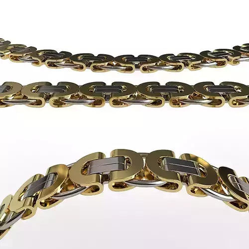 15 - 10 mm  LINK CHAIN BRACELET NECKLACE  3D print model