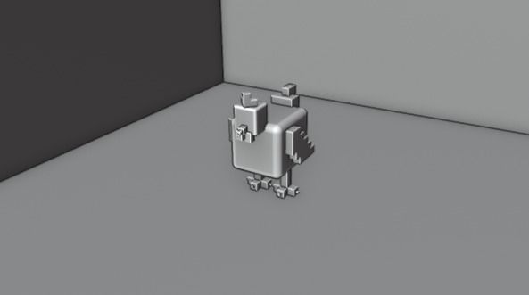A hen Low-poly 3D model_9