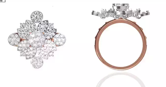 Women Wedding Engagement Ring STL FBX JCD Details