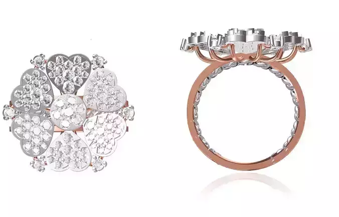 Women Wedding Engagement Ring STL FBX JCD Details