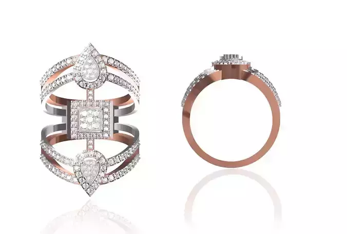 Women Wedding Engagement Ring STL FBX JCD Details