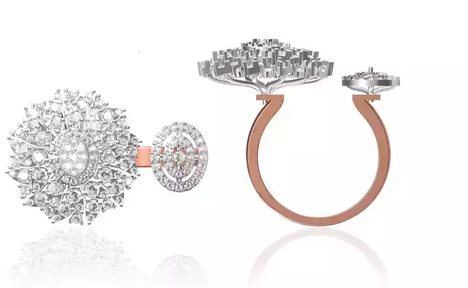 Women Wedding Engagement Ring STL FBX JCD Details