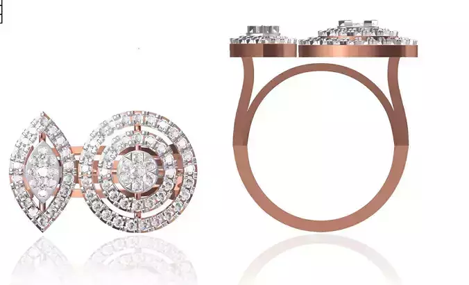 Women Wedding Engagement Ring STL FBX JCD Details