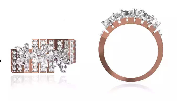 Women Wedding Engagement Ring STL FBX JCD Details