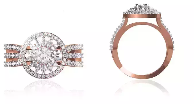 Women Wedding Engagement Ring STL FBX JCD Details