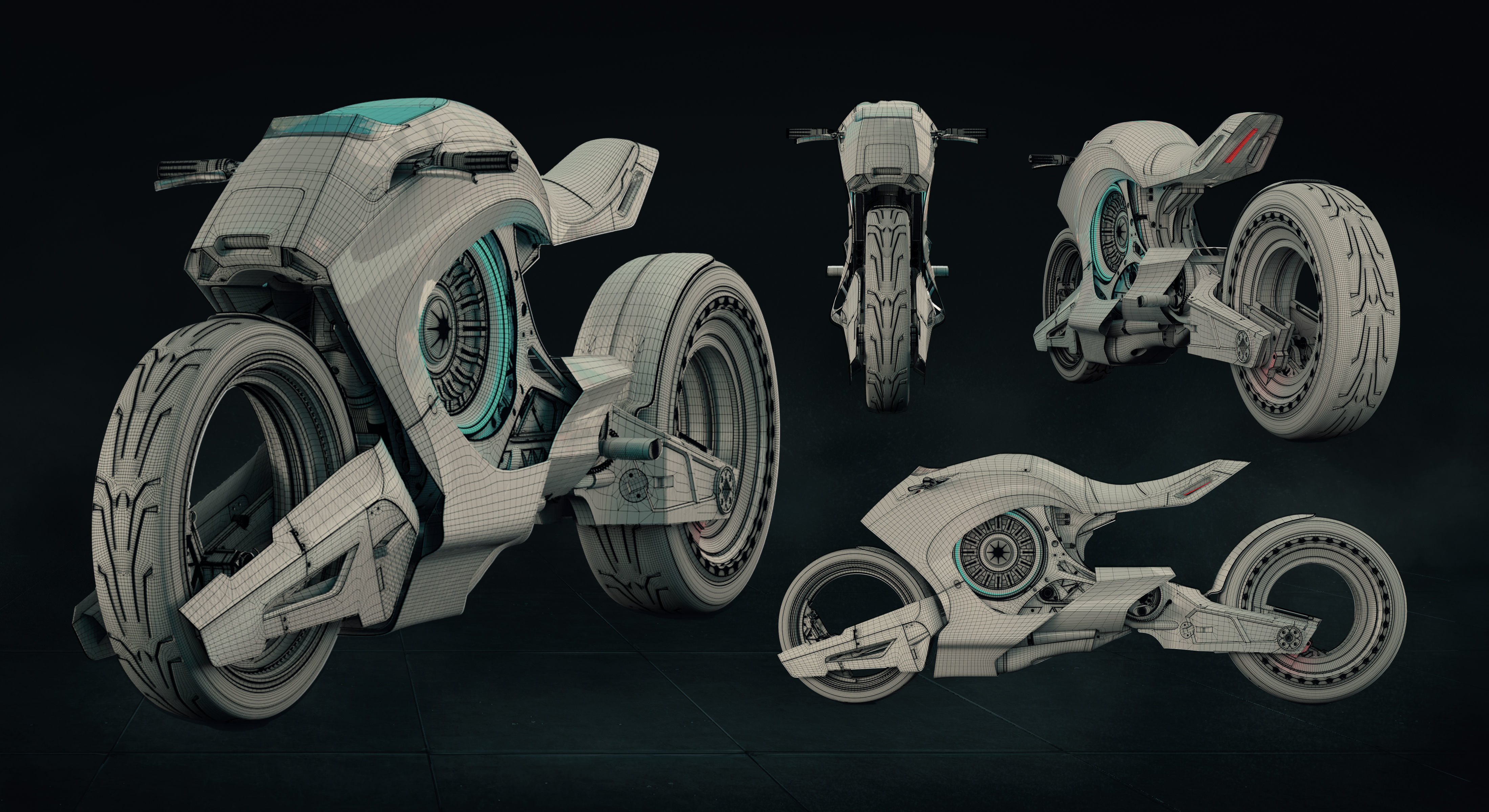 Cyberbike VFX Asset 3D model_4