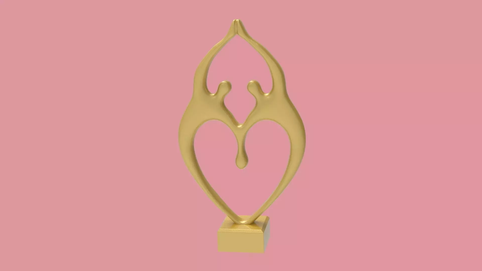 Couple Statue Sculpture 3D print model_0