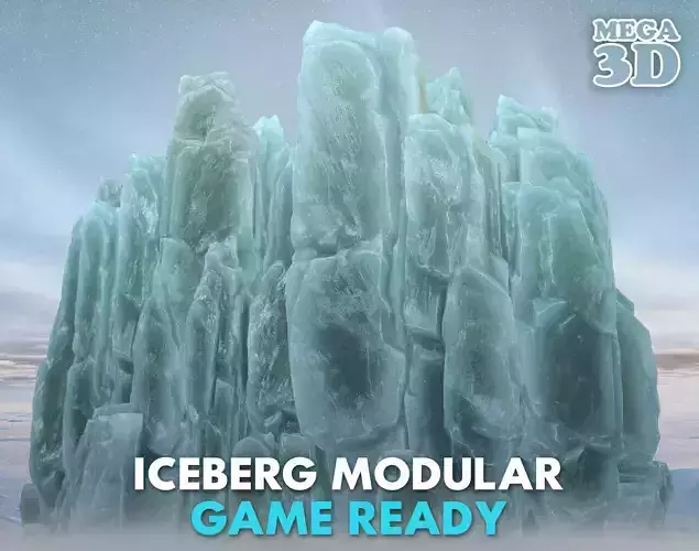 Low poly Modular Iceberg 230428 Low-poly 3D model