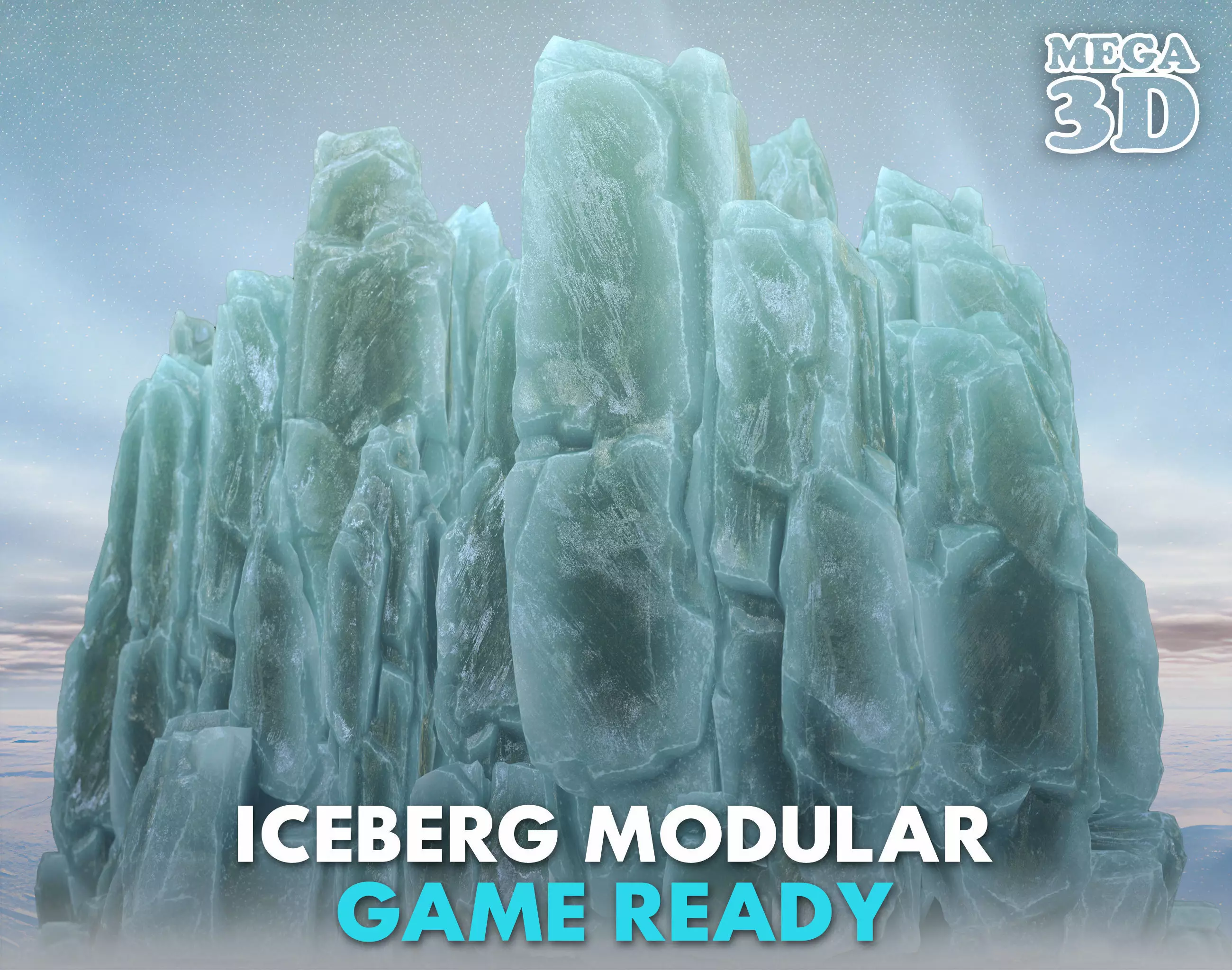 Low poly Modular Iceberg 230428 Low-poly 3D model_0