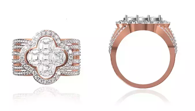 Women Wedding Engagement Ring STL FBX JCD Details