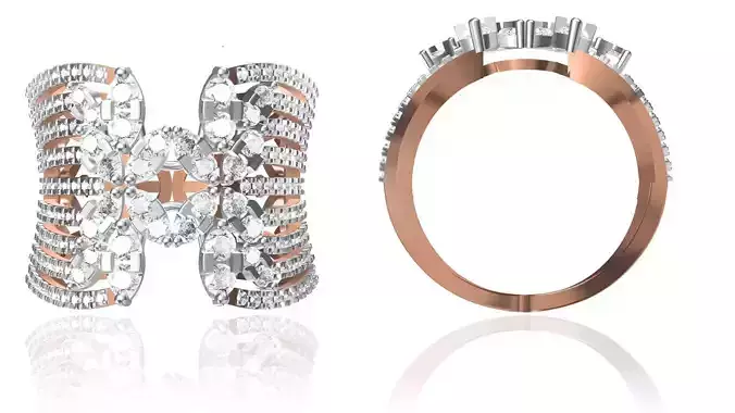 Women Wedding Engagement Ring STL FBX JCD Details