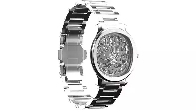 Piaget polosteel automatic skeleton watch