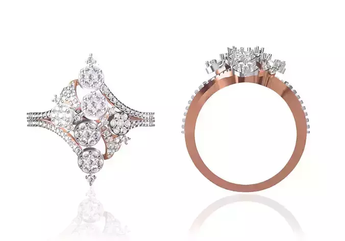 Women Wedding Engagement Ring STL FBX JCD Details