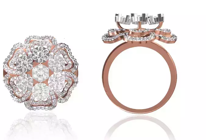 Women Wedding Engagement Ring STL FBX JCD Details