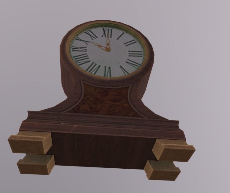 ClockStand Round Low-poly 3D model_5