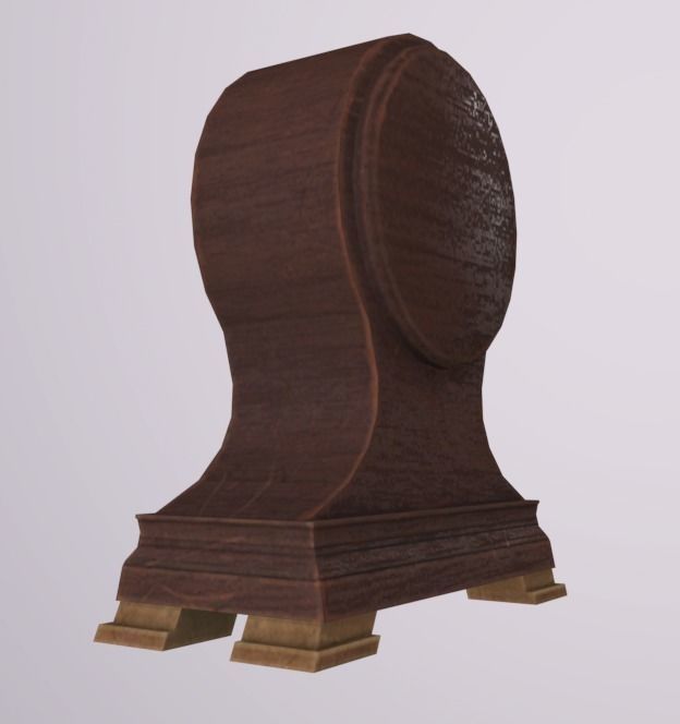 ClockStand Round Low-poly 3D model_3