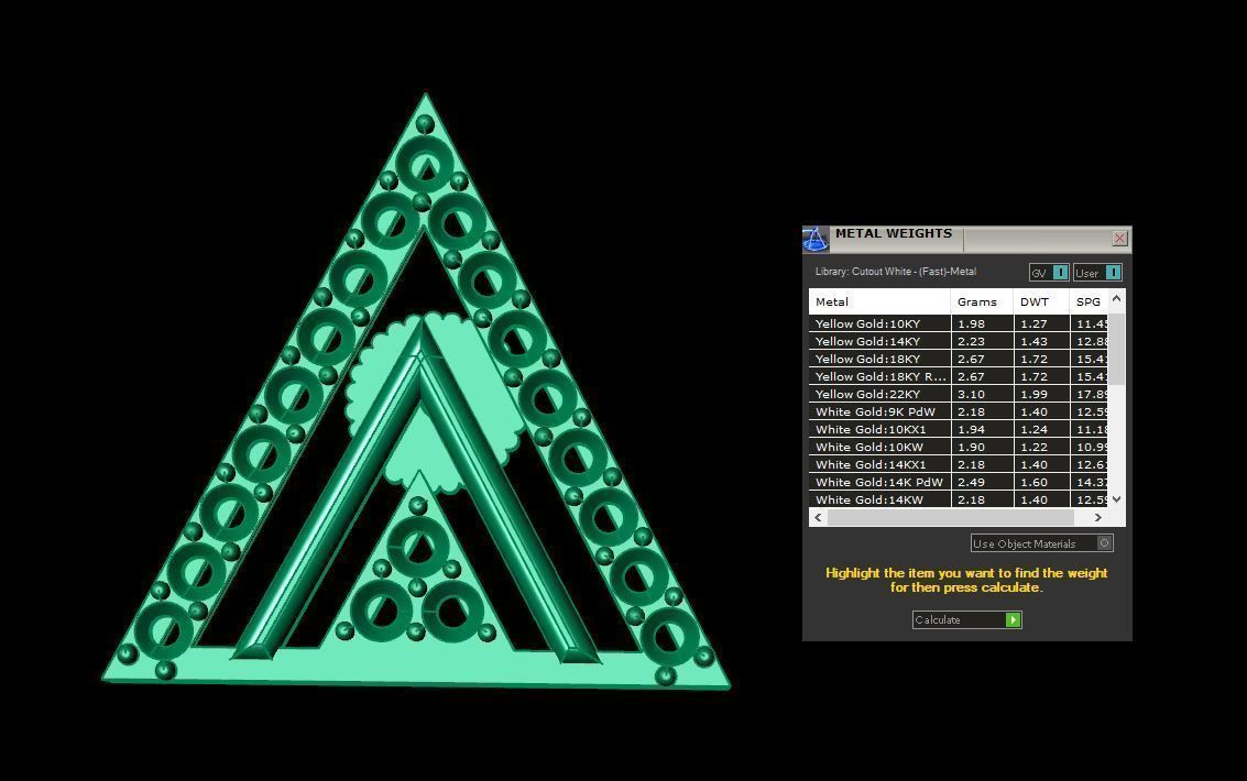 Stone earrings 3D print model_10