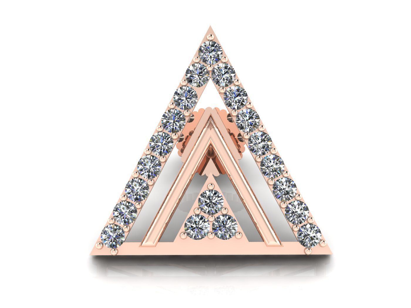 Stone earrings 3D print model_5