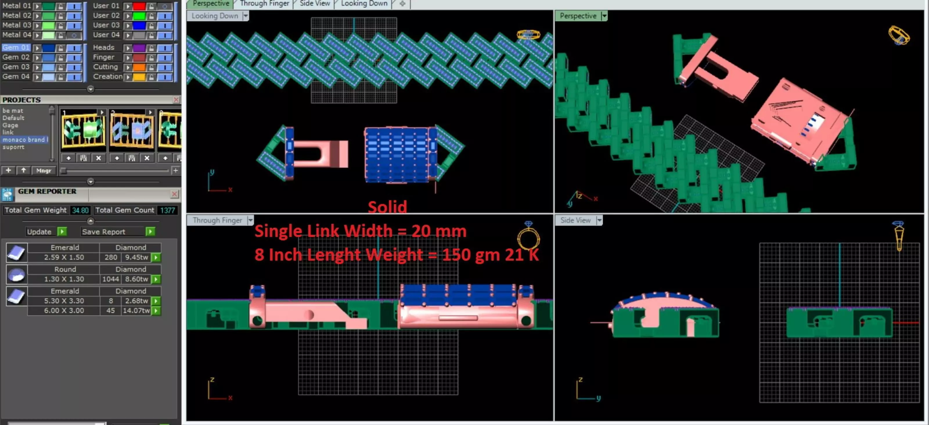 Cubic Diamond Chain 19 3D print model_0