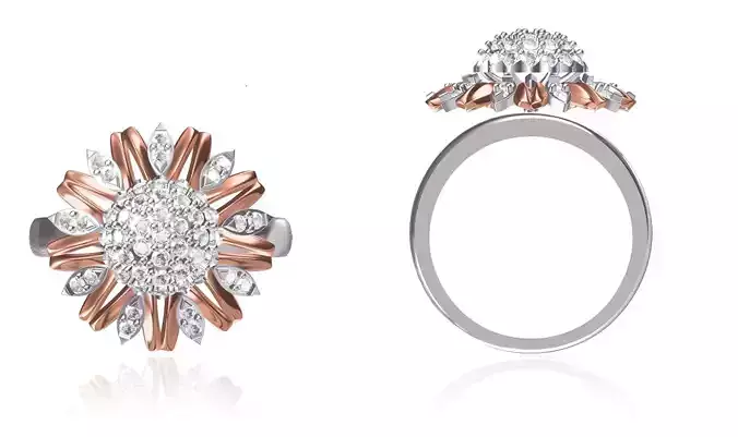 Women Wedding Engagement Ring STL FBX JCD Details