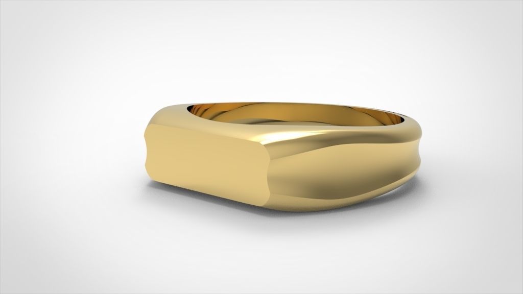 Signet Ring unisex  3D print model_2
