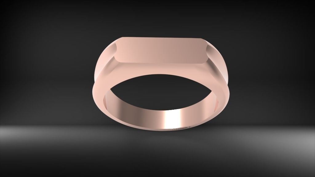 Signet Ring unisex  3D print model_7