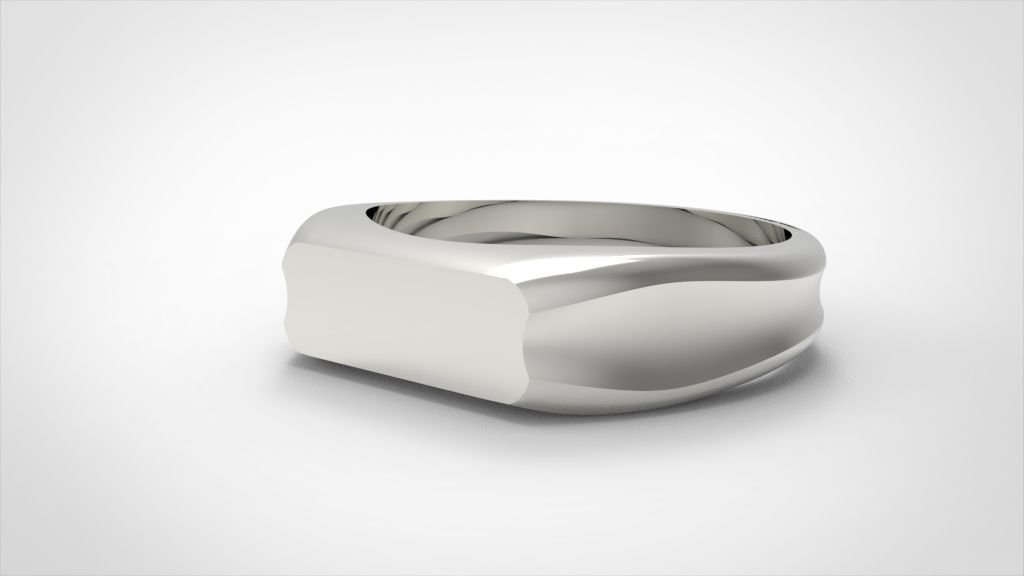 Signet Ring unisex  3D print model_4