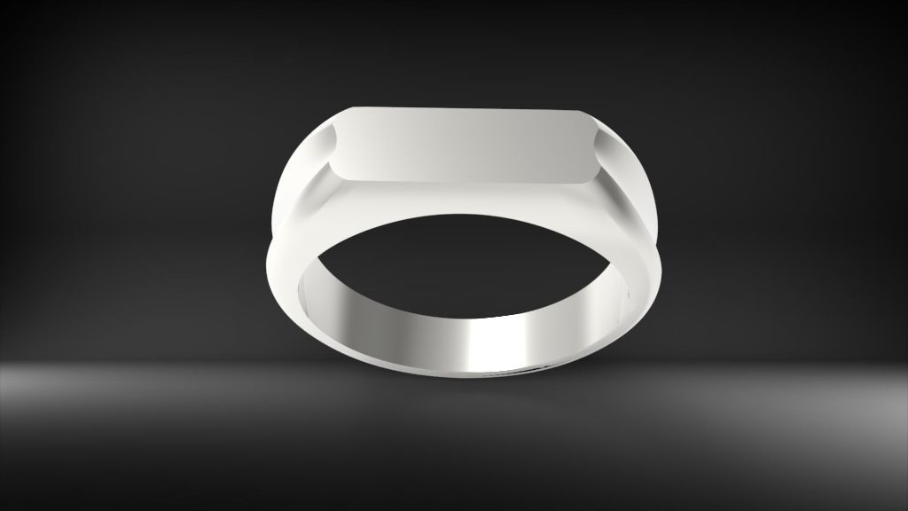 Signet Ring unisex  3D print model_5