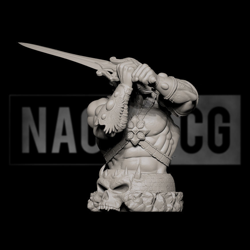 Fan Art - Masters of the Universe - He Man - Bust 3D print model_1
