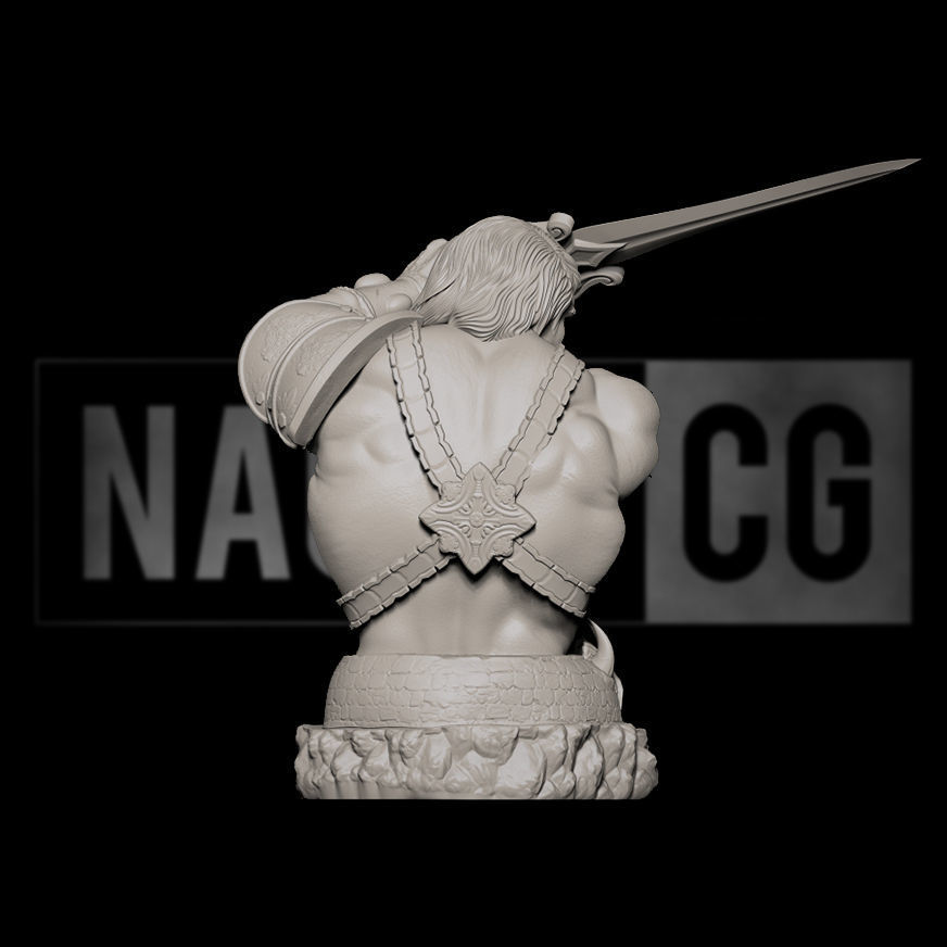 Fan Art - Masters of the Universe - He Man - Bust 3D print model_4