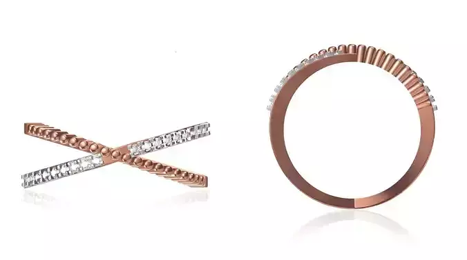 Women Wedding Engagement Ring STL OBJ FBX JCD Details