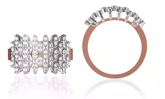 Women Wedding Engagement Ring STL FBX JCD Details