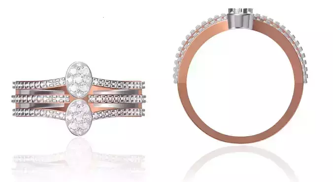 Women Wedding Engagement Ring STL FBX JCD Details